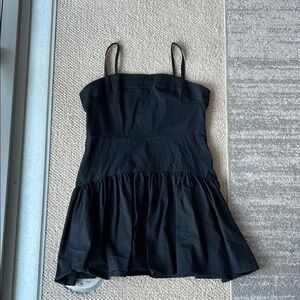 Black drop waist mini Dress